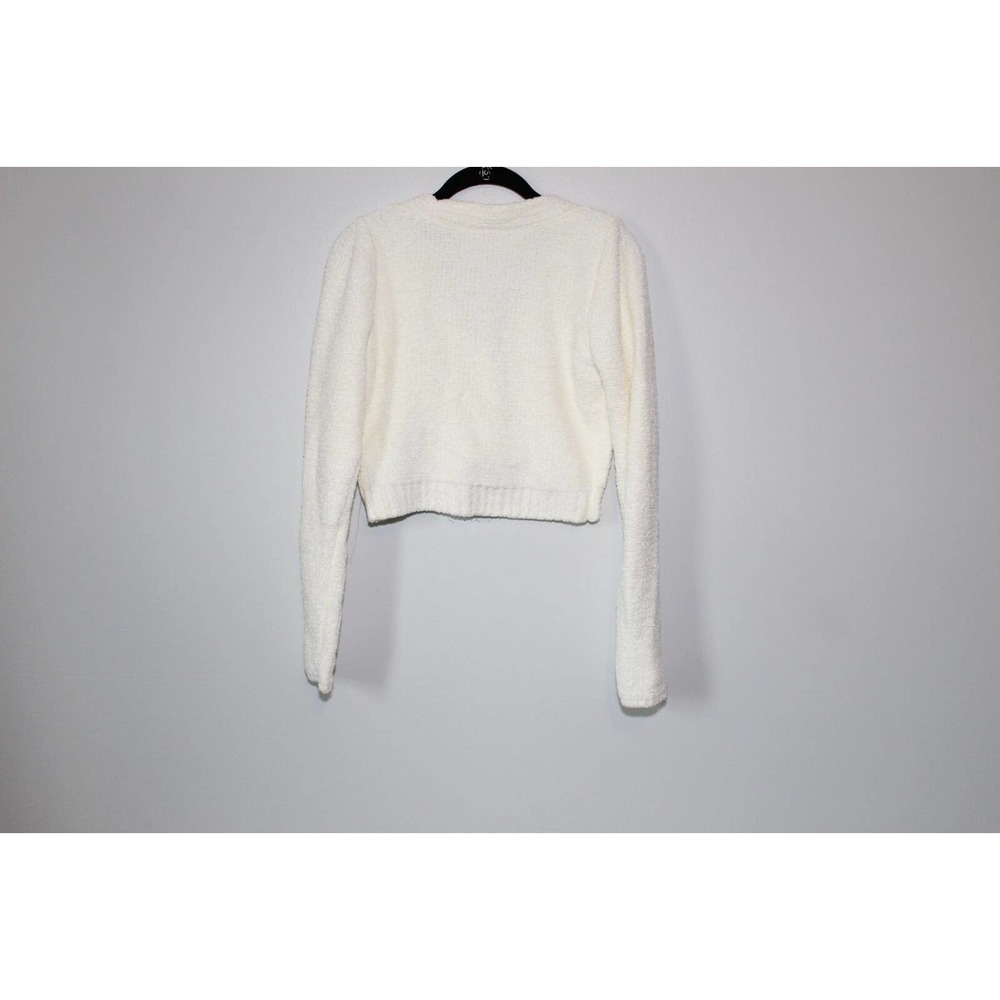 NWT Urban Outfitters Dina Crop Cardigan Ivory Chenille Size Medium H14089 - Picture 13 of 16
